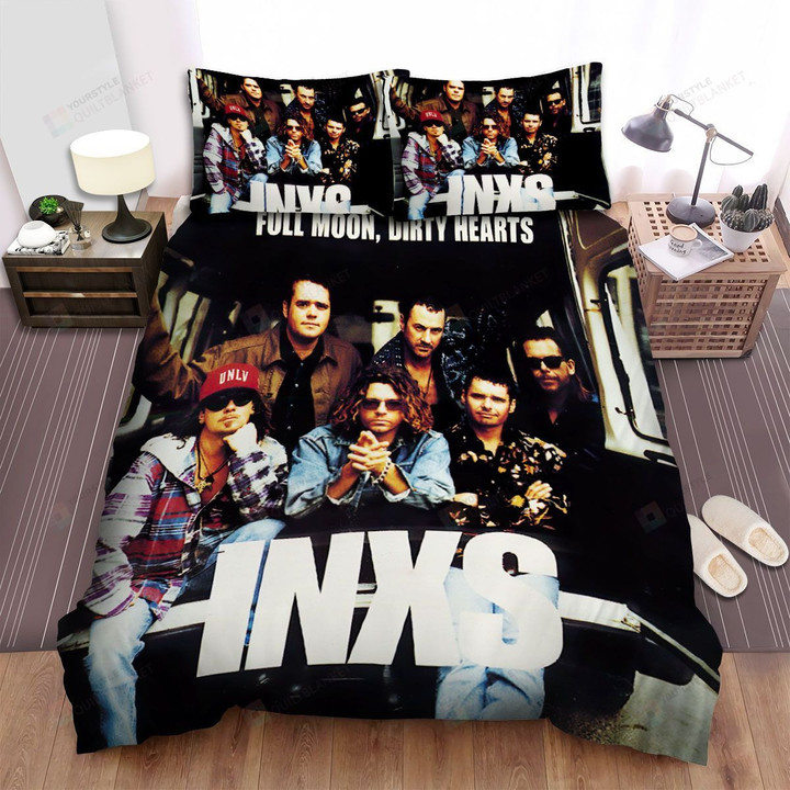 Inxs Music Band Full Moon, Dirty Hearts Album Cover Bed Sheets Spread Comforter Duvet Cover Bedding Sets