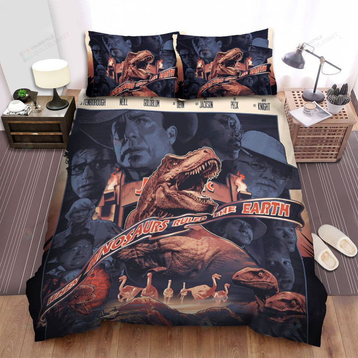 Jurassic Park Movie Poster Viii Bed Sheets Spread Comforter Duvet Cover Bedding Sets