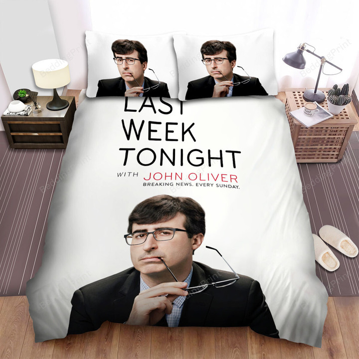 Last Week Tonight With John Oliver (2014) Movie Poster Bed Sheets Duvet Cover Bedding Sets