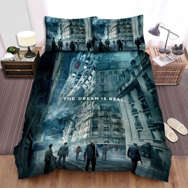 Inception (2010) The Dream Is Real Movie Poster Ver 3 Bed Sheets Spread Comforter Duvet Cover Bedding Sets