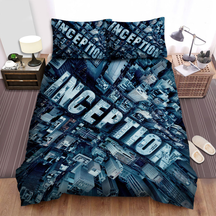 Inception (2010) Your Mind Is The Scene Of The Crime Movie Poster Ver 1 Bed Sheets Spread Comforter Duvet Cover Bedding Sets