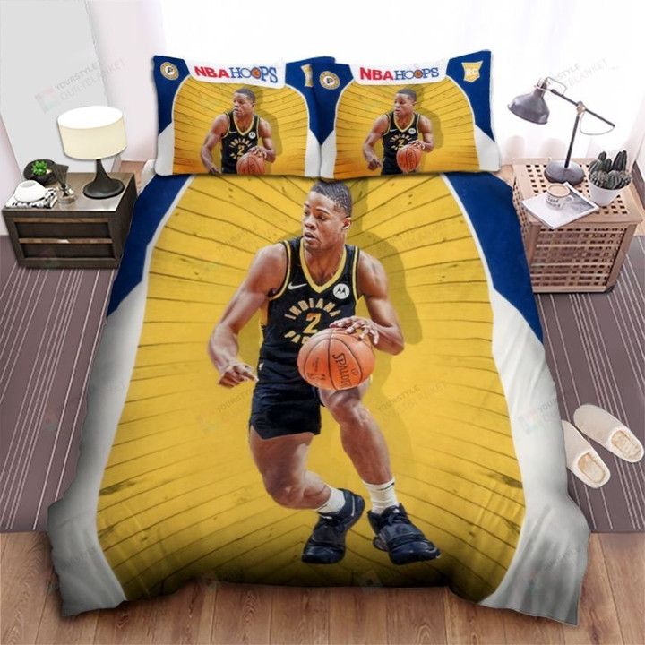 Indiana Pacers Cassius Stanley In Nba Hoops Bed Sheet Spread Comforter Duvet Cover Bedding Sets