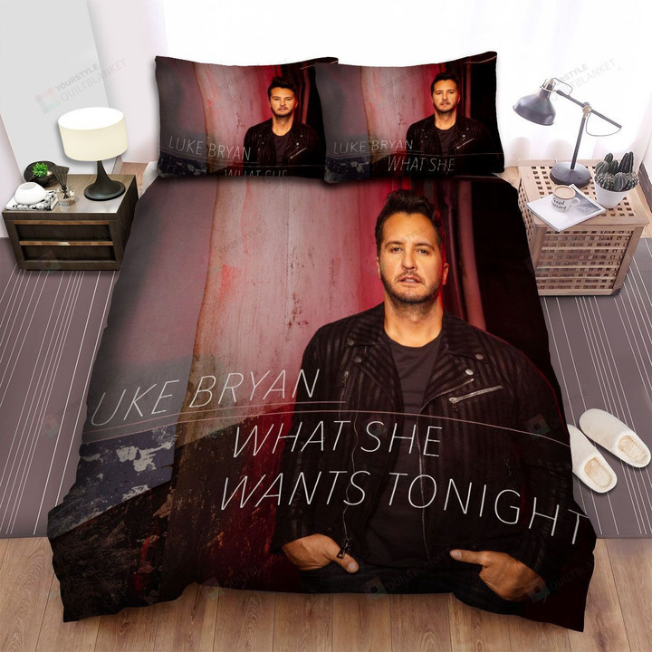 Luke Bryan What She Wants Tonight Album Cover Bed Sheets Spread Comforter Duvet Cover Bedding Sets