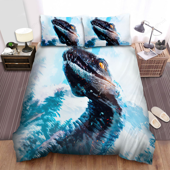 Jurassic World: Dominion (2022) Life Cannot Be Contained Movie Poster Ver 7 Bed Sheets Duvet Cover Bedding Sets