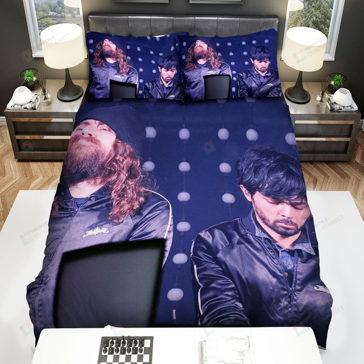 Justice Band Members Photo On Stage Bed Sheets Spread Comforter Duvet Cover Bedding Sets