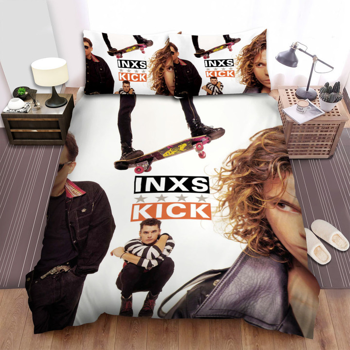 Inxs Music Band Kick Album Cover Bed Sheets Spread Comforter Duvet Cover Bedding Sets