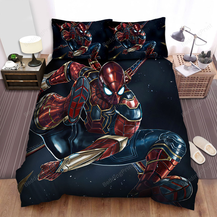 Iron Spider Starry Night Bed Sheets Duvet Cover Bedding Sets