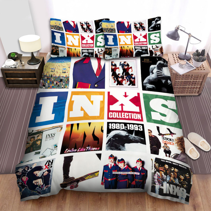 Inxs Music Band Album Covers Fanart Bed Sheets Spread Comforter Duvet Cover Bedding Sets