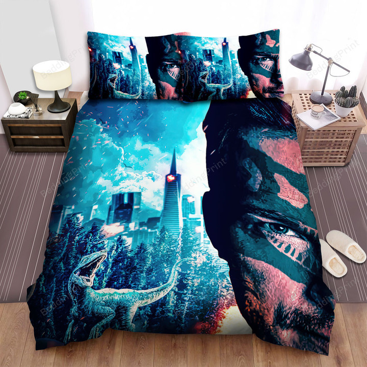 Jurassic World: Dominion (2022) Dinosaurs Ruled The Earth Movie Poster Ver 2 Bed Sheets Duvet Cover Bedding Sets
