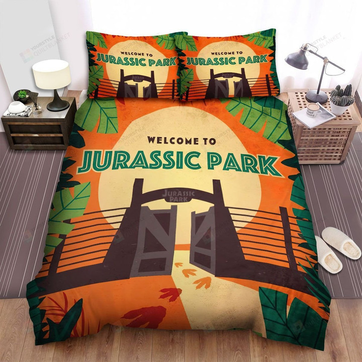 Jurassic Park Movie Painting Photo Bed Sheets Spread Comforter Duvet Cover Bedding Sets