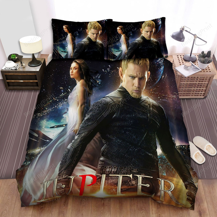 Jupiter Ascending (2015) Jupiter Jones & Caine Movie Poster Ver 2 Bed Sheets Duvet Cover Bedding Sets