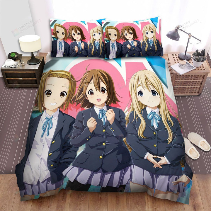 K-On, The Cover Art Of The Anime Bed Sheets Spread Duvet Cover Bedding Sets