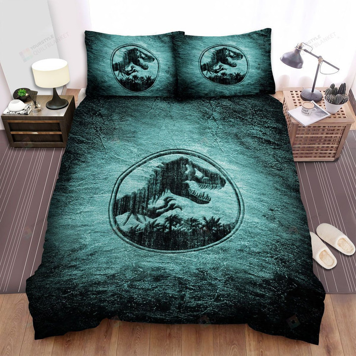 Jurassic Park Movie Logo Film I Image Bed Sheets Spread Comforter Duvet Cover Bedding Sets