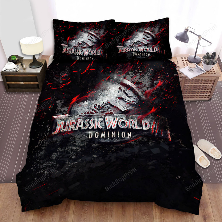 Jurassic World: Dominion (2022) We Enter A New Era Movie Poster Bed Sheets Duvet Cover Bedding Sets