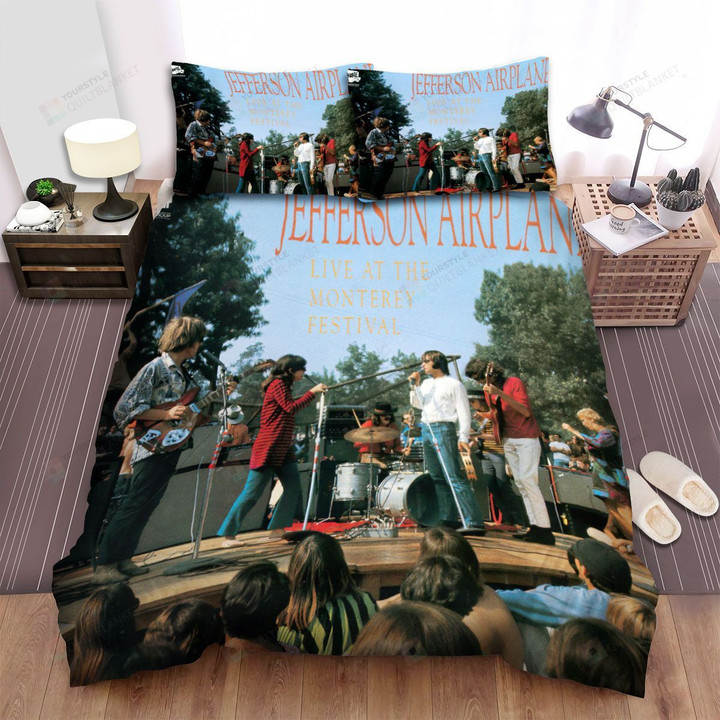Jefferson Airplane Band Live At The Monterey Festival Album Cover Bed Sheets Spread Comforter Duvet Cover Bedding Sets