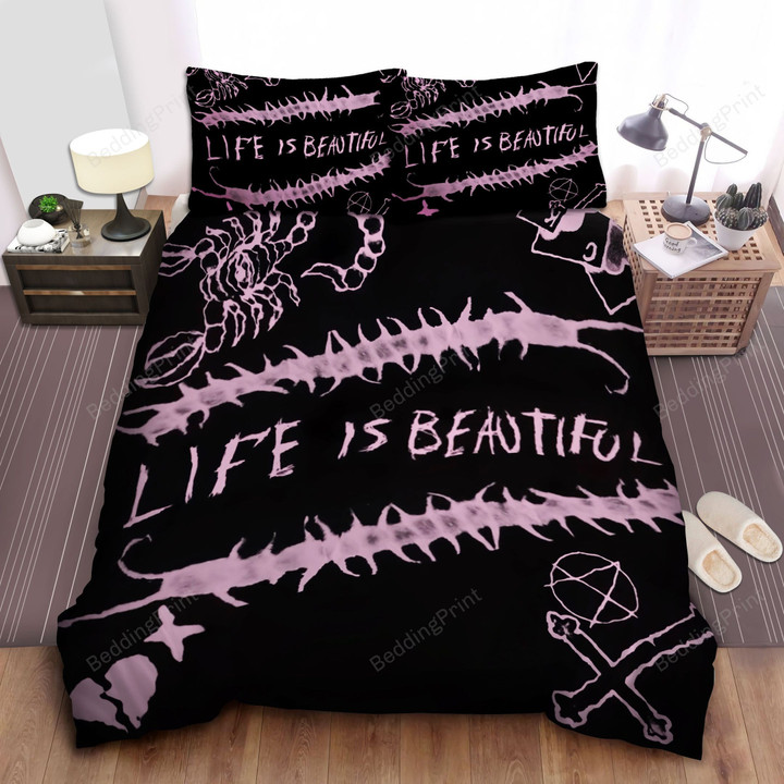 Lil Peep Life Is Beautiful Album Cover Bed Sheets Duvet Cover Bedding Sets