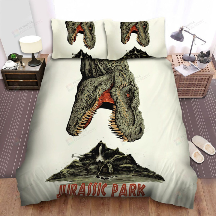 Jurassic Park Movie Poster V Bed Sheets Spread Comforter Duvet Cover Bedding Sets