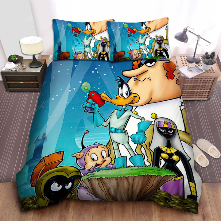 Looney Tunes Duck Dodgers Bed Sheets Duvet Cover Bedding Sets
