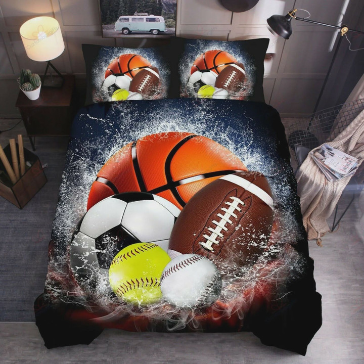 Love All Sports Bed Sheets Duvet Cover Bedding Sets