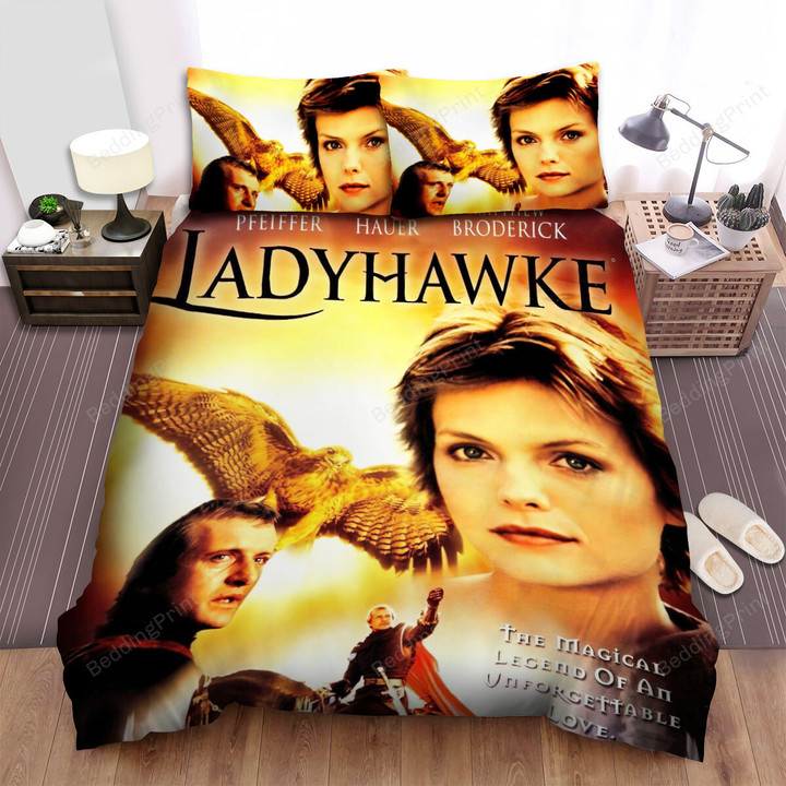 Ladyhawke (1985) The Magical Legend Of An Unforgettable Love Movie Poster Bed Sheets Duvet Cover Bedding Sets