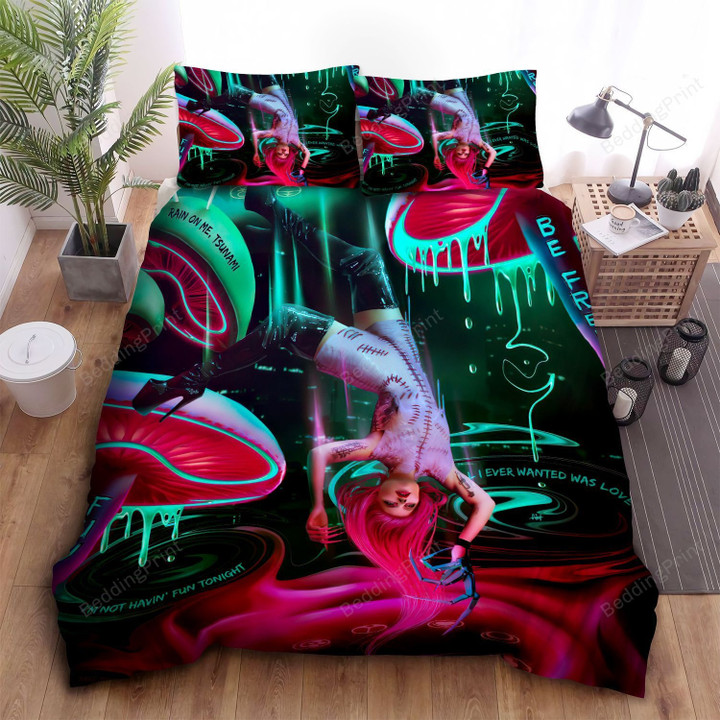 Lady Gaga Chromatica Alice Bed Sheets Duvet Cover Bedding Sets