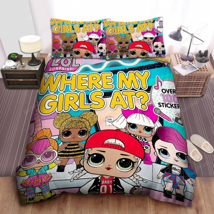Lol Surprise! Where My Girls At Bed Sheets Duvet Cover Bedding Sets