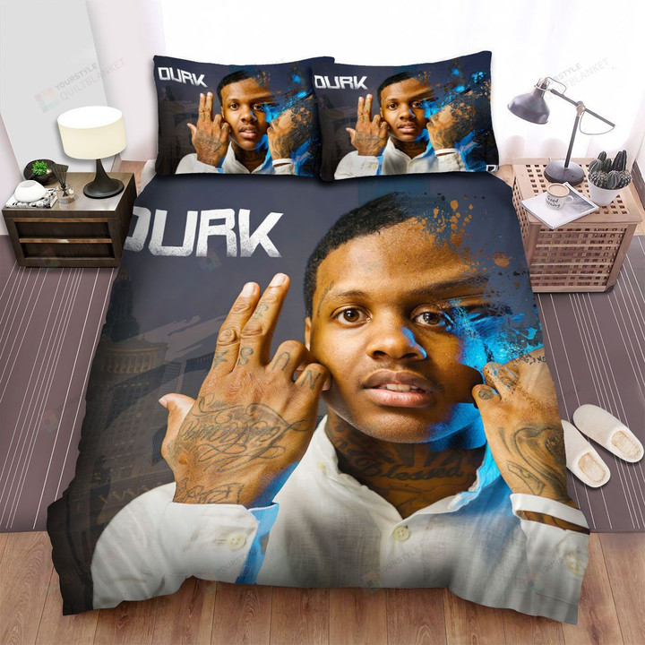 Lil Durk Artwork Poster Bed Sheets Spread Comforter Duvet Cover Bedding Sets
