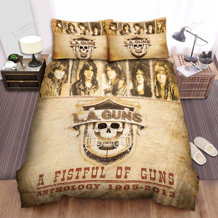 L.A. Guns Band A Fistful Of Guns: Anthology 1985-2012 Album Cover Bed Sheets Spread Comforter Duvet Cover Bedding Sets