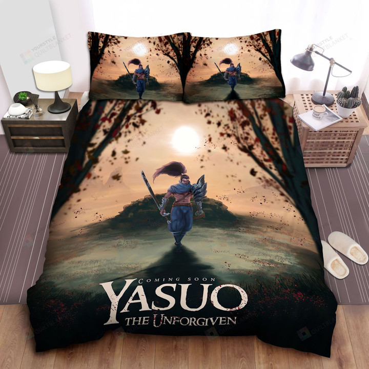 League Of Legends Yasuo The Unforgiven Poster Bed Sheets Spread Comforter Duvet Cover Bedding Sets