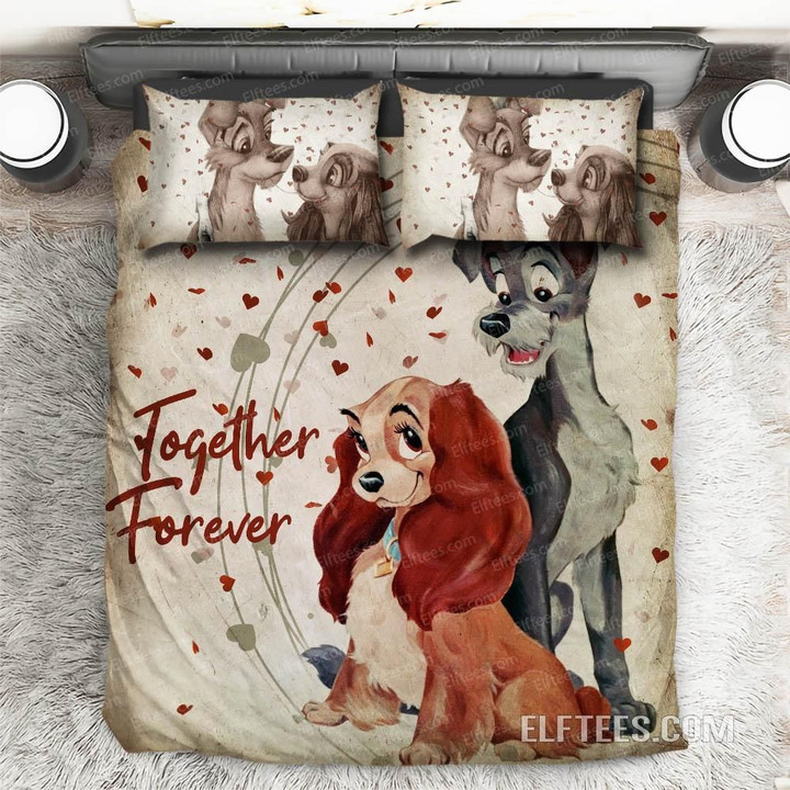Lady And The Tramp Bedding Set Couple Duvet Cover
