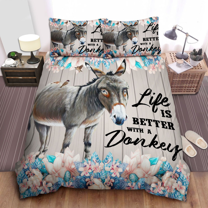 Life Is Better With A Donkey Bed Sheets Duvet Cover Bedding Sets
