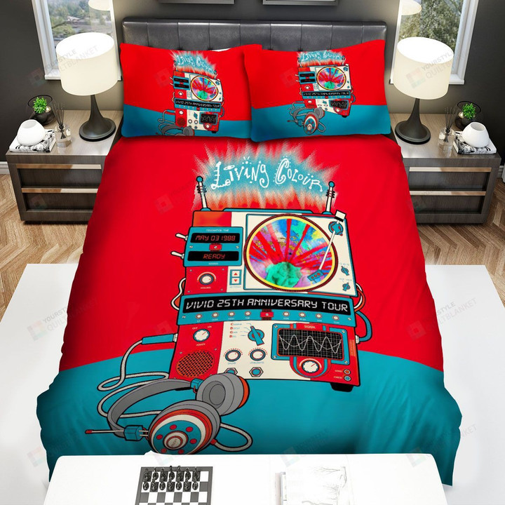 Living Colour Band Vivio 25th Anniversary Tour Bed Sheets Spread Comforter Duvet Cover Bedding Sets