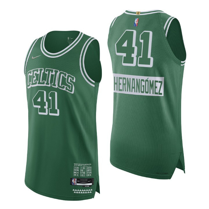 Boston Celtics 2021-22 NBA 75TH Juancho Hernangomez Jersey City