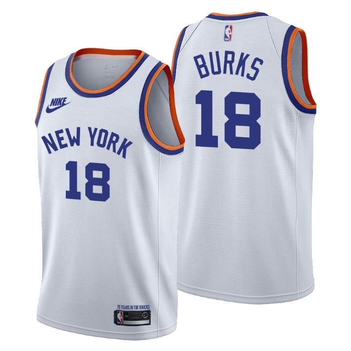 New York Knicks Alec Burks 75th Anniversary Jersey