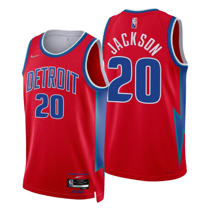 2021-22 Detroit Pistons Josh Jackson City 75th Anniversary Jersey