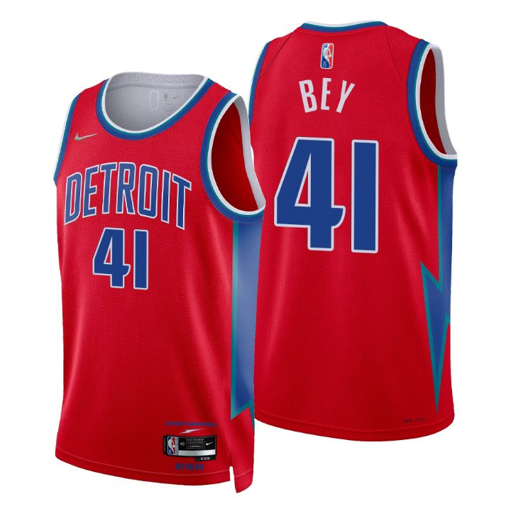 2021-22 Detroit Pistons Saddiq Bey City 75th Anniversary Jersey
