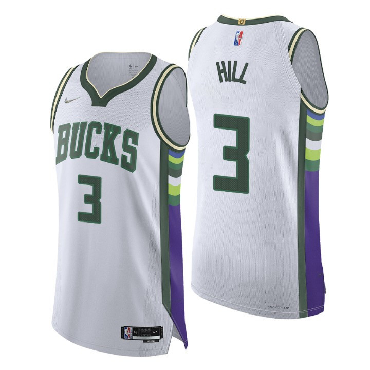 Milwaukee Bucks 2021-22 NBA 75TH George Hill Jersey City