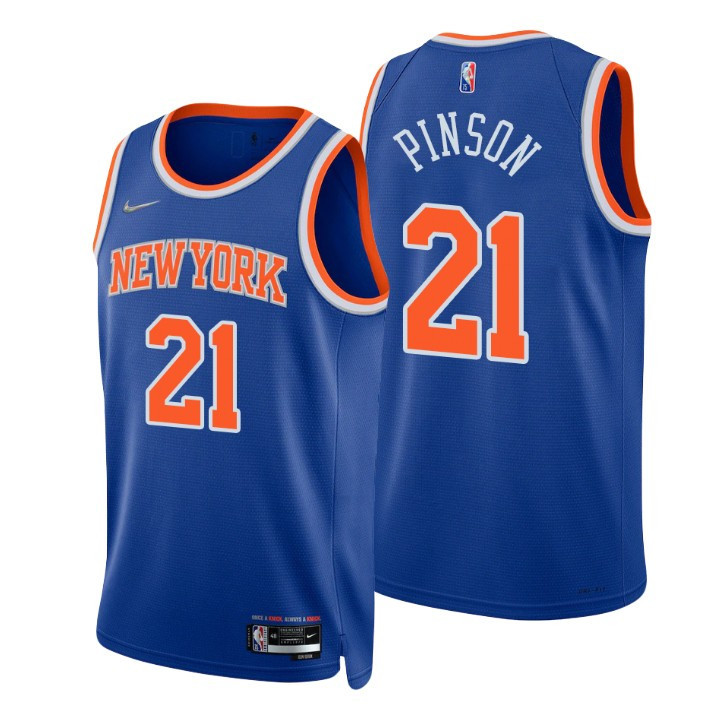 New York Knicks Theo Pinson 75th Anniversary Diamond Jersey Icon