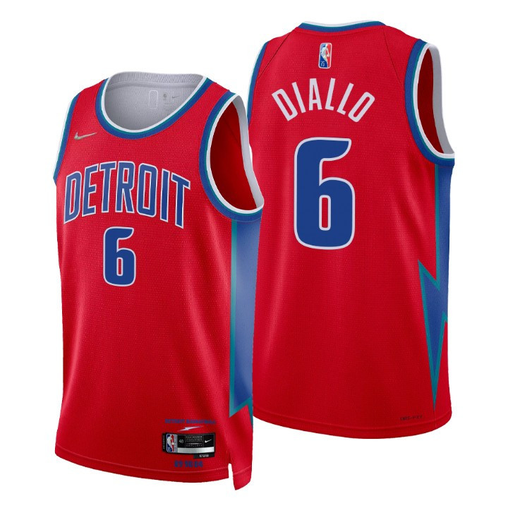 2021-22 Detroit Pistons Hamidou Diallo City 75th Anniversary Jersey