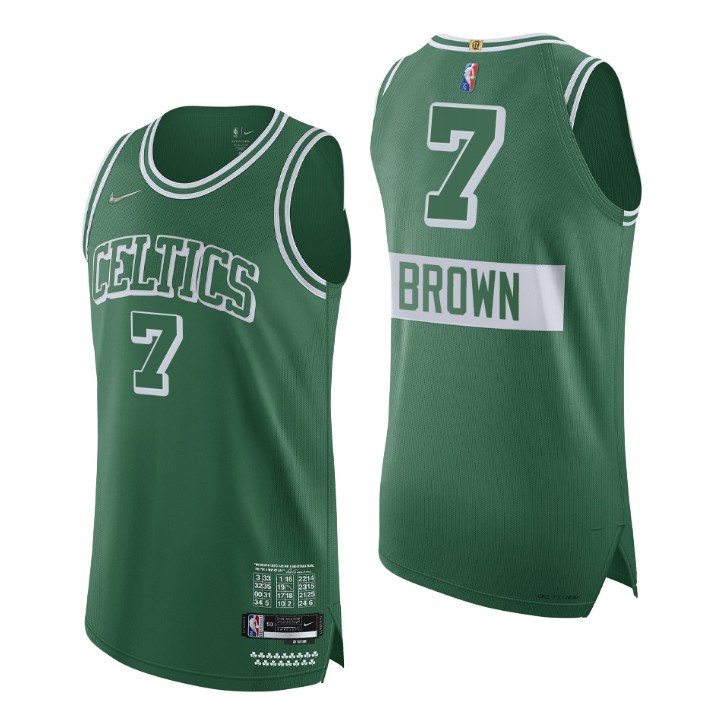 Boston Celtics 2021-22 NBA 75TH Jaylen Brown Jersey City