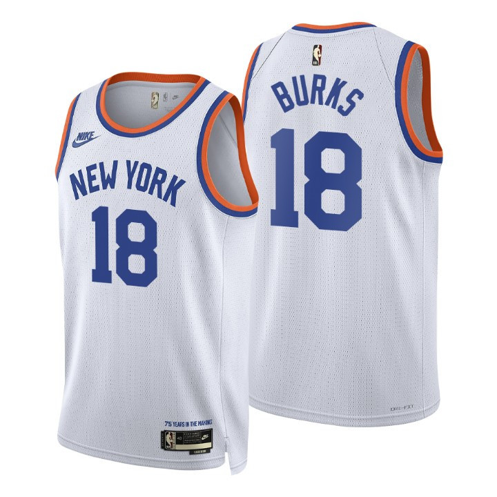 New York Knicks Alec Burks 2021-22 75th Anniversary Classic Edition Year Zero Jersey