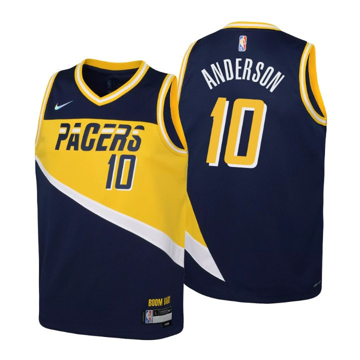2021-22 Pacers Justin Anderson 75th Anniversary City Youth Jersey