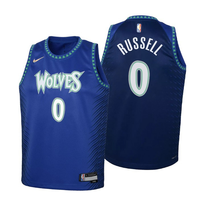 2021-22 Timberwolves D'Angelo Russell 75th Anniversary City Youth Jersey