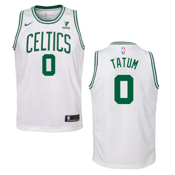 Boston Celtics Jayson Tatum Association Vistaprint Patch Jersey White