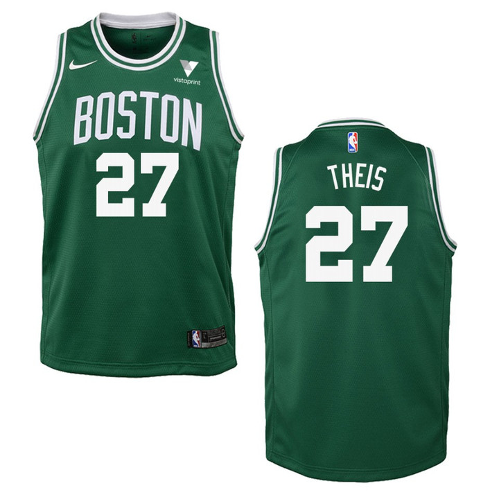 Boston Celtics Daniel Theis Icon Vistaprint Patch Jersey Kelly Green