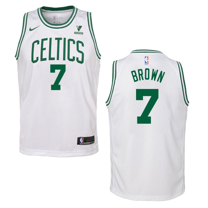 Boston Celtics Jaylen Brown Association Vistaprint Patch Jersey White