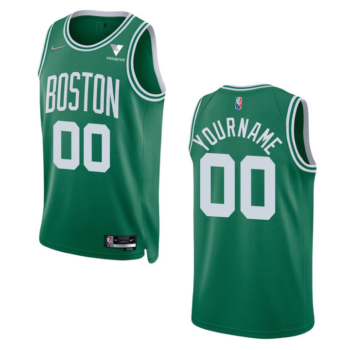 2021-22 Icon Edition Boston Celtics Kelly Green 75th Anniversary Custom Swingman Jersey