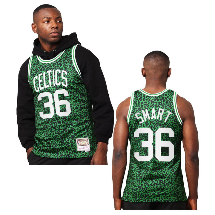 Boston Celtics Marcus Smart Wild Life HWC Swingman Jersey Green
