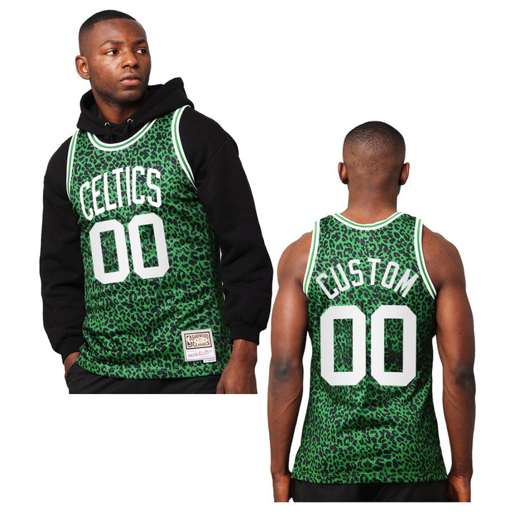 Custom Boston Celtics Wild Life HWC Swingman Jersey Green