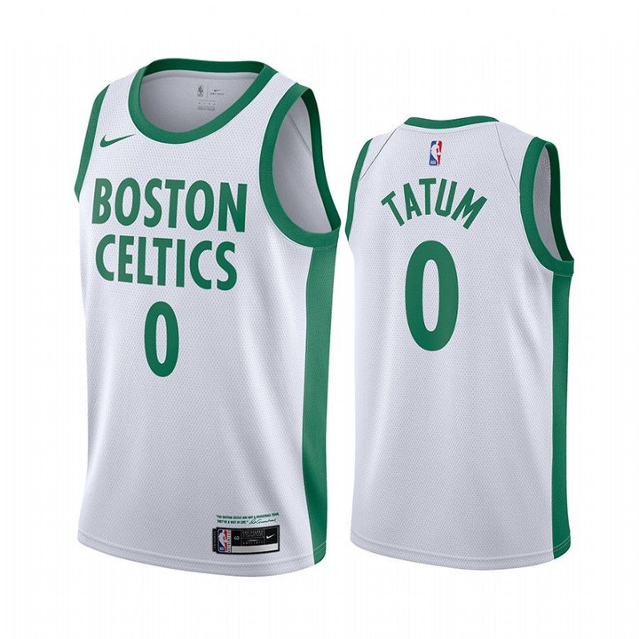 Jayson Tatum Boston Celtics 2020-21 White City Edition Jersey New Uniform
